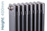 NF4-R-400-TH - Infinity Raw 4 Column Radiator 3 Sections H400mm X W162mm NF4-R-400-TH - Infinity Raw 4 Column Radiator 3 Sections H400mm X W162mm